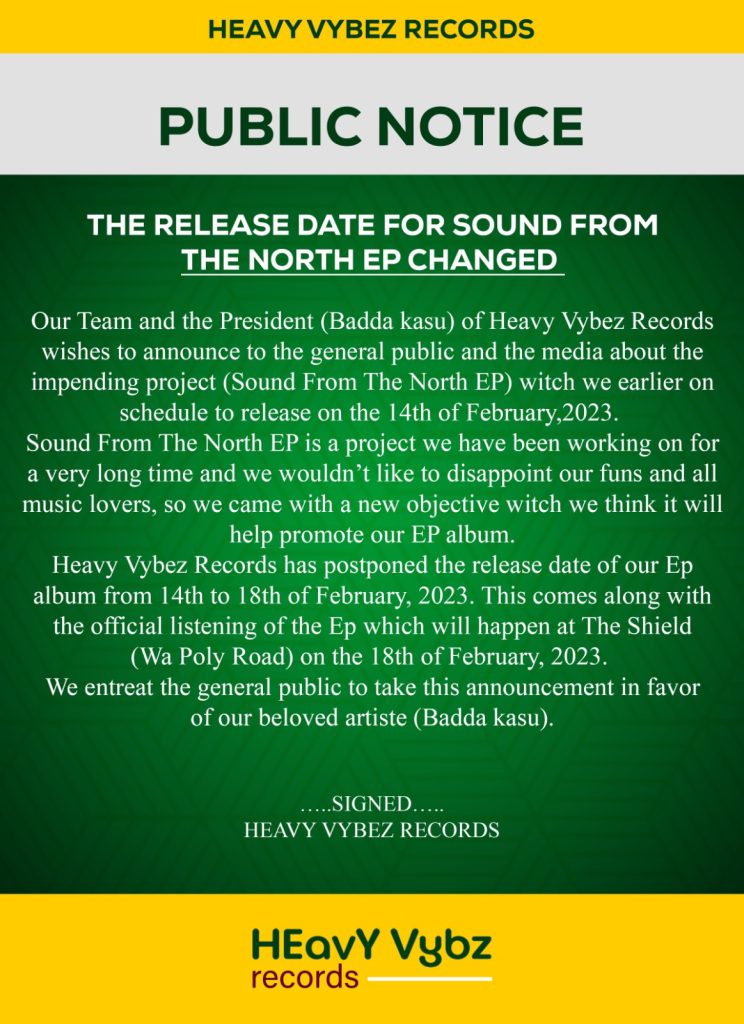 Badda Kasu Postpones The Release of His 2nd Studio EP