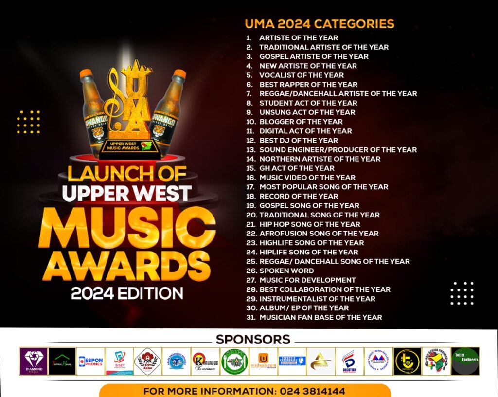 Upper Music Awards 2024 categories_ 3musicgh.com
