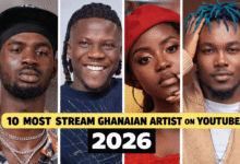 10 Most Streamed Ghanaian Artists on YouTube 2026