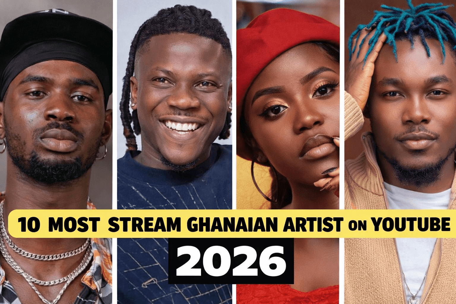 10 Most Streamed Ghanaian Artists on YouTube 2026